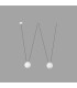 2 Light Ceiling Pendant White, Wood, E27 - 2