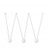 3 Light Ceiling Pendant White, Wood, E27 - 1