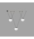 3 Light Ceiling Pendant Wood, Dark Grey, E27 - 1