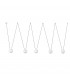 5 Light Ceiling Pendant White, Wood, E27 - 1