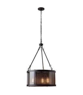 3 Light Ceiling Pendant Bronze, E27 - 1