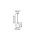 1 Light Ceiling Pendant White, Copper, E14 - 3