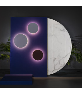 Tou Grey Round Flush Wall Lamp 45cm 2700K-2