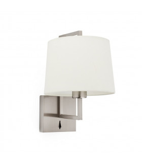 Frame Matt Nickel Beige Shade Wall Lamp