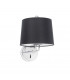 Montreal Chrome Black Shade Wall Lamp