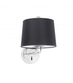 Montreal Chrome Black Shade Wall Lamp