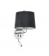 Montreal Chrome Black Shade Wall Lamp With Reading Light