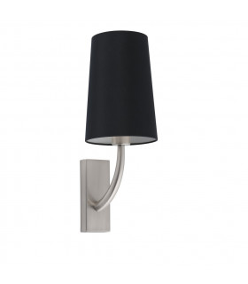 Rem Matt Nickel Black Shade Wall Lamp