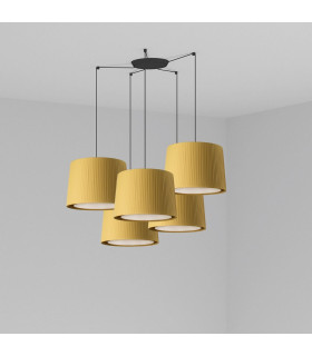 Samba Black Yellow Pendant Suspension Pendant Lamp 5 Light
