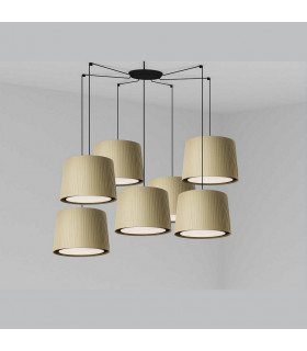 Samba Black Green Pendant Suspension Pendant Lamp 7 Light