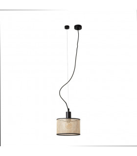 Mambo Black Rattan Pendant Lamp Ø210