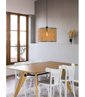 Mambo Black Rattan Pendant Simple Lamp Ø450-2