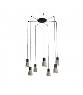Kombo Grey Cluster Drop Ceiling Pendant 7 Light