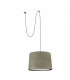 Samba Black Green Cylindrical Pendant Lamp With Plug