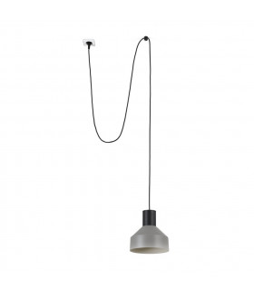 Kombo Grey Dome Pendant Lamp Ø200 With Plug 3000K