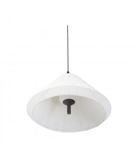Saigon Grey Matt White Pendant Lamp T70 Cone Cap IP65-1