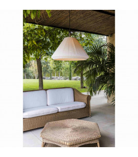 Saigon Grey Matt White Pendant Lamp T70 Cone Cap IP65-2