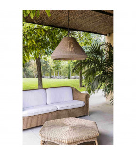 Saigon Grey Brown Pendant Lamp T70 Cone Cap 2700K IP65-2