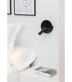 Duas Led Matt Black Reader Wall Lamp With Usb-2