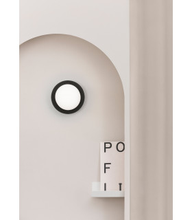 May Led Black Flush Wall Ceiling Lamp IP44-2