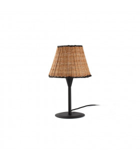 Sumba Black Rattan Mini Table Lamp 3000K-1