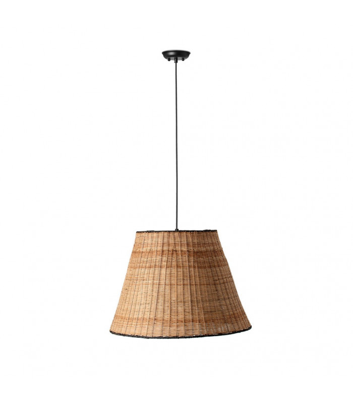Sumba Black Rattan Dome Pendant Lamp 3000K-1