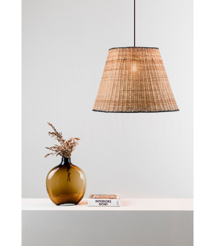Sumba Black Rattan Dome Pendant Lamp 3000K-2
