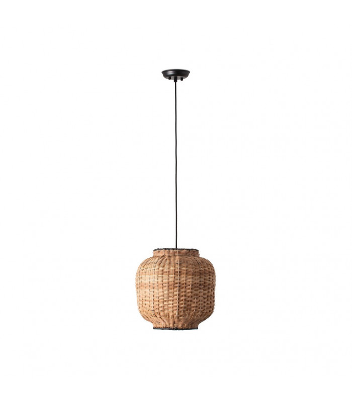 Tupai Black Rattan Dome Pendant Lamp 2700K-1