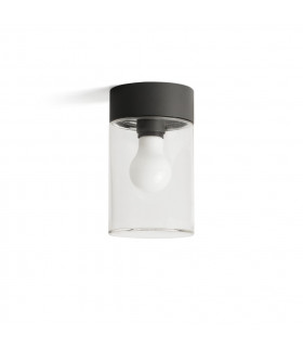 Kila Dark Grey Surface Mounted Ceiling Lamp Transparent 2700K IP65