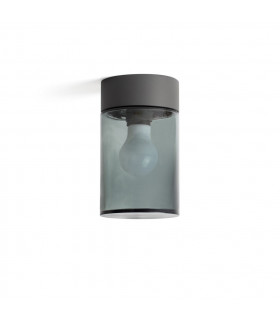 Kila Dark Grey Surface Mounted Ceiling Lamp Smoked 2700K IP65-1