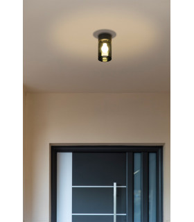 Kila Dark Grey Surface Mounted Ceiling Lamp Smoked 2700K IP65-2