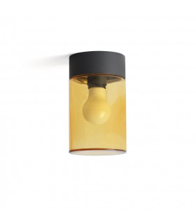 Kila Dark Grey Surface Mounted Ceiling Lamp Amber 2700K IP65
