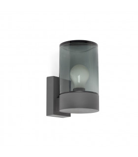 Kila Dark Grey Wall Lantern Lamp Smoked 2700K IP65-1