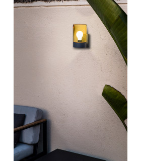Kila Dark Grey Wall Lantern Lamp Amber 2700K IP65-2