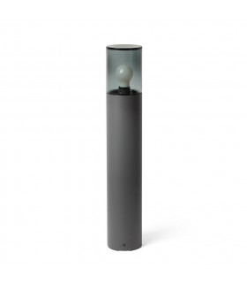 Kila Dark Grey Beacon Bollard Lamp 70cm Smoked 3000K IP65