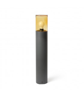Kila Dark Grey Beacon Bollard Lamp 70cm Amber 3000K IP65