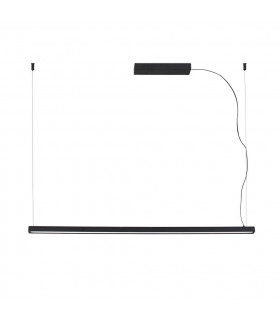 Vico 115cm Black Pendant Lamp With Surface Canopy-1