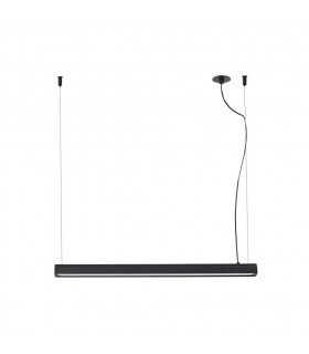 Vico 60cm Black Pendant Lamp With Recessed Canopy-1