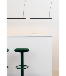 Vico 60cm Black Pendant Lamp With Recessed Canopy-2