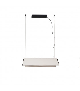 Ludovico 60 White Pendant Lamp With Surface Canopy