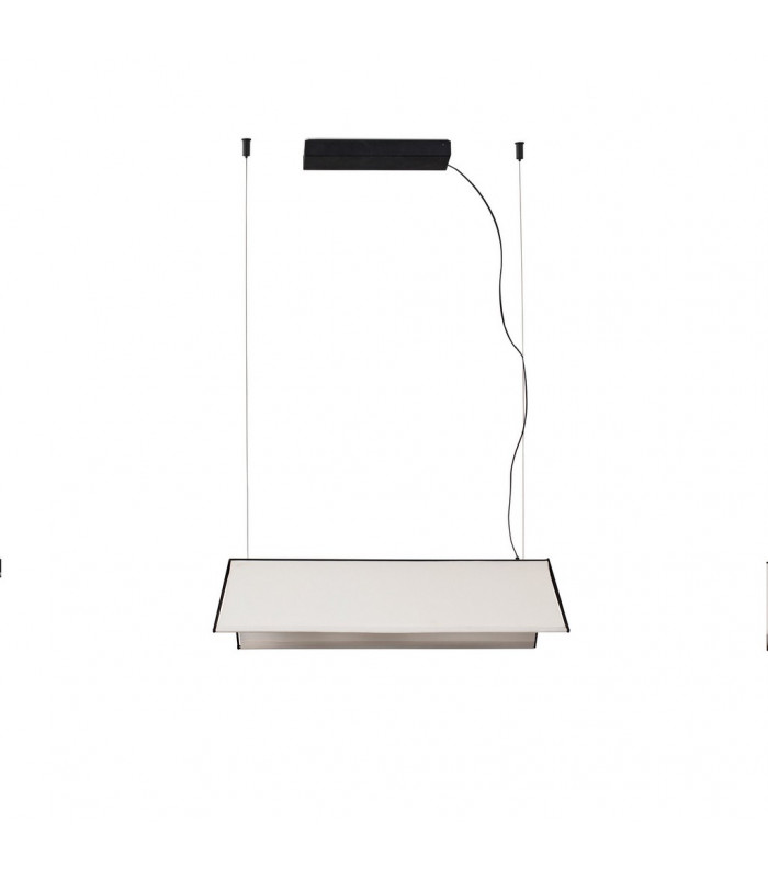 Ludovico 60 White Pendant Lamp With Surface Canopy