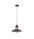 1 Light Dome Ceiling Pendant Brown, E27 - 1