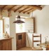 1 Light Dome Ceiling Pendant Brown, E27 - 2