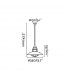 1 Light Dome Ceiling Pendant Brown, E27 - 3