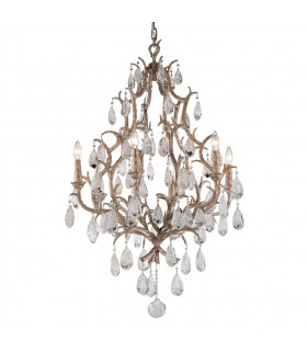 Amadeus 6 Light Chandelier Vienna Bronze Glass