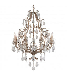 Amadeus 8 Light Chandelier Vienna Bronze Glass