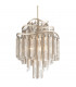 Chimera 7 Light Pendant Silver Leaf Glass
