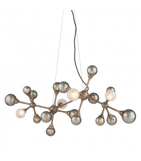 Element 20 Light Linear Vienna Bronze Glass