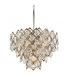 Tiara 7 Light Pendant Vienna Bronze Crystal