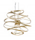 Calligraphy 2 Light Pendant Gold Leaf Polished Stainless Glass 2700K